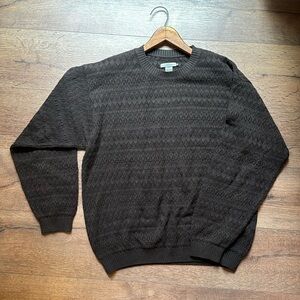 Cutter & Buck Merino Wool Brown Crew Neck Sweater